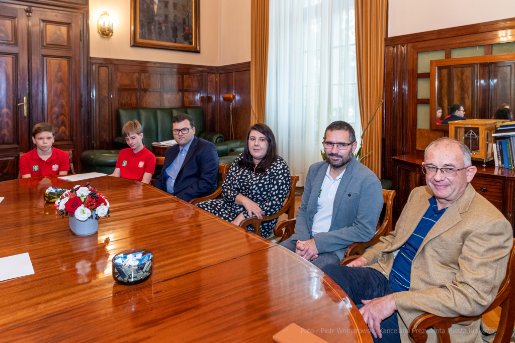 brydż, sport, medalista, medalistka, medaliści, Kraków, październik, 2022, spotkanie, prezydent  Autor: P. Wojnarowski