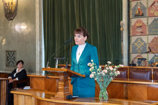 nauczyciele, nagroda, prezydenta, Korfel-Jasińska, wręczenie, nagrody, nauczyciele, Urząd Miasta 