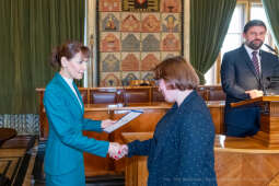 nauczyciele, nagroda, prezydenta, Korfel-Jasińska, wręczenie, nagrody, nauczyciele, Urząd Miasta 