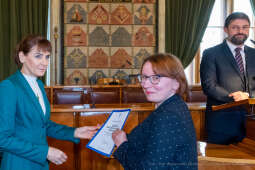nauczyciele, nagroda, prezydenta, Korfel-Jasińska, wręczenie, nagrody, nauczyciele, Urząd Miasta 