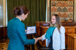 nauczyciele, nagroda, prezydenta, Korfel-Jasińska, wręczenie, nagrody, nauczyciele, Urząd Miasta 