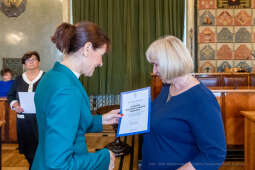 nauczyciele, nagroda, prezydenta, Korfel-Jasińska, wręczenie, nagrody, nauczyciele, Urząd Miasta 