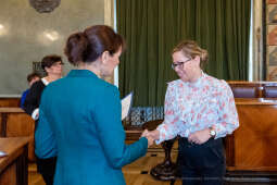 nauczyciele, nagroda, prezydenta, Korfel-Jasińska, wręczenie, nagrody, nauczyciele, Urząd Miasta 