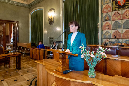 nauczyciele, nagroda, prezydenta, Korfel-Jasińska, wręczenie, nagrody, nauczyciele, Urząd Miasta 