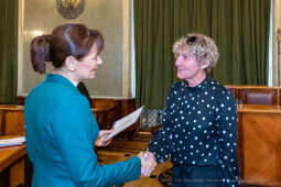 nauczyciele, nagroda, prezydenta, Korfel-Jasińska, wręczenie, nagrody, nauczyciele, Urząd Miasta 