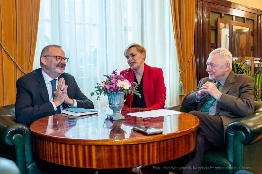 Fabrice, Filliez, ambasador, Szwajcaria, Majchrowski, wizyta , Kraków, spotkanie, Konfederacja, Szw