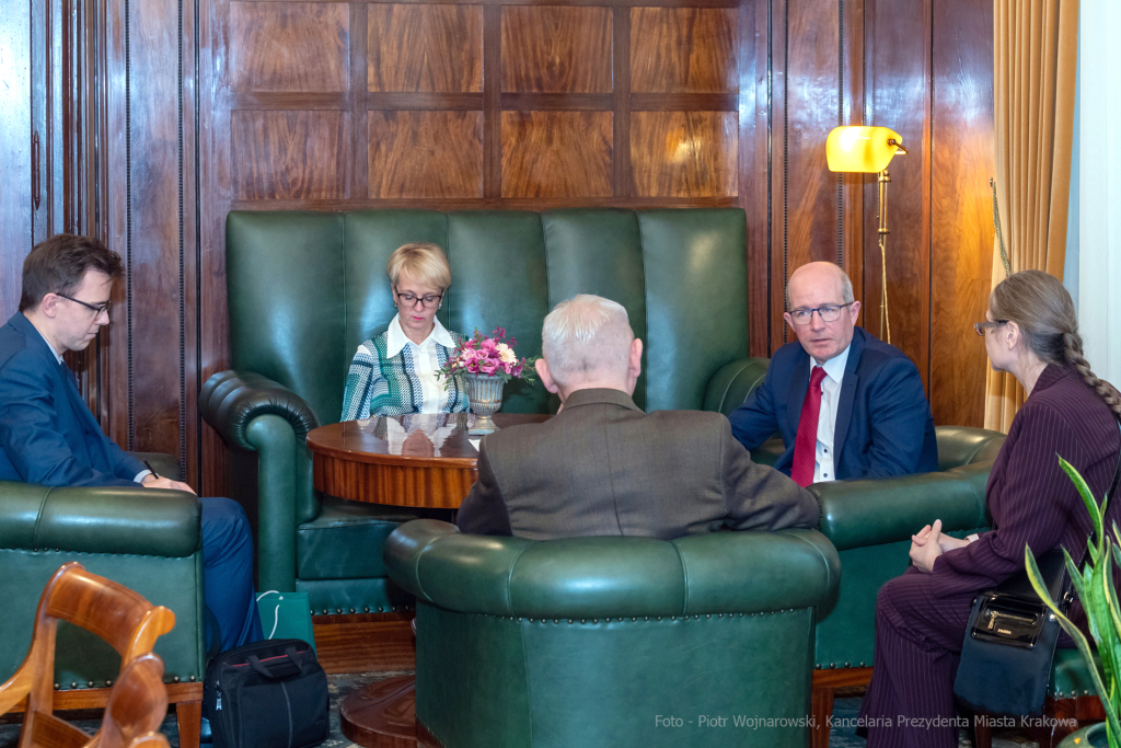 Patrick, Haughey, ambasador, Irlandia, Majchrowski, wizyta , Kraków, spotkanie, 2022, październik  Autor: P. Wojnarowski