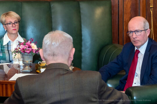 Patrick, Haughey, ambasador, Irlandia, Majchrowski, wizyta , Kraków, spotkanie, 2022, październik