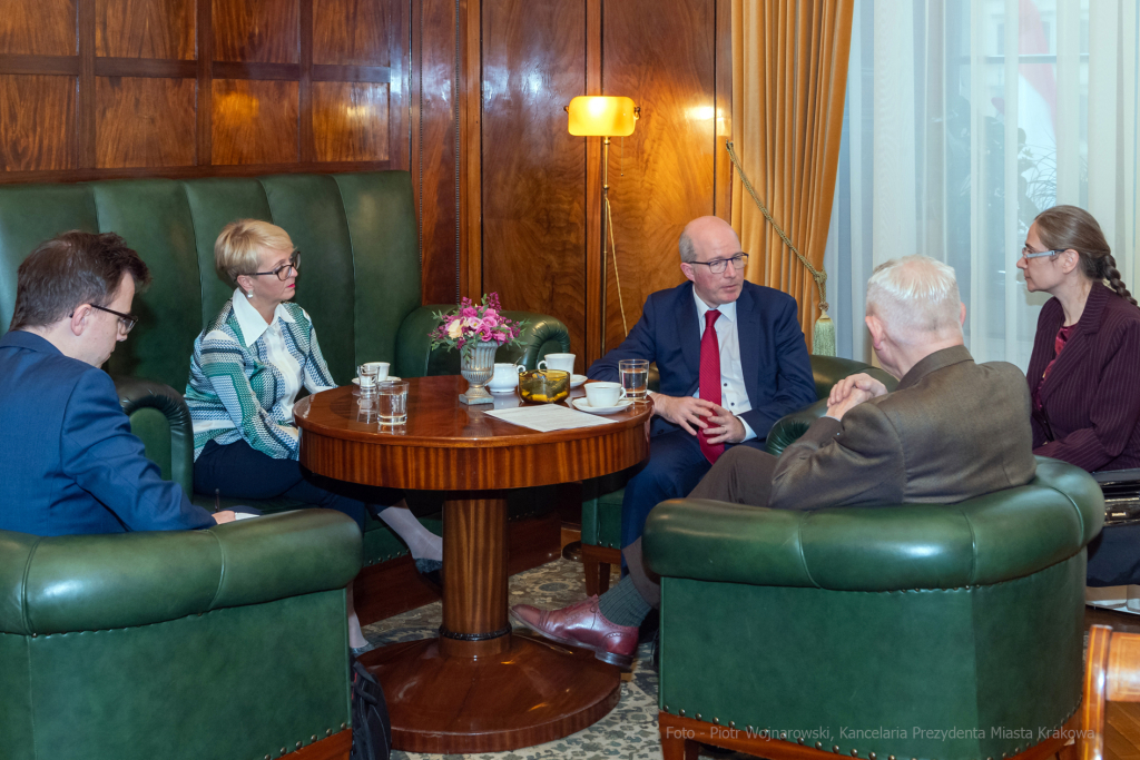 Patrick, Haughey, ambasador, Irlandia, Majchrowski, wizyta , Kraków, spotkanie, 2022, październik  Autor: P. Wojnarowski