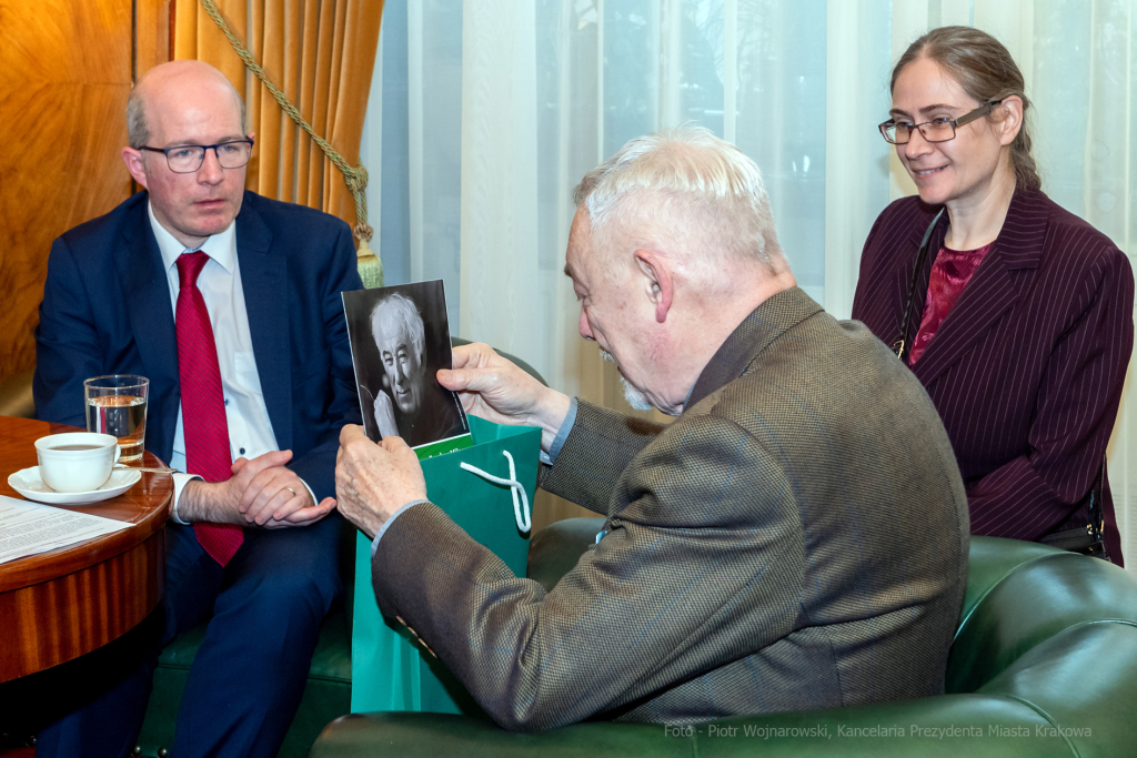 Patrick, Haughey, ambasador, Irlandia, Majchrowski, wizyta , Kraków, spotkanie, 2022, październik  Autor: P. Wojnarowski