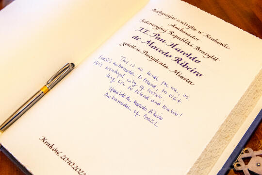 ambasador, Brazylia, Haroldo, de Macedo Ribeiro, konsul, Hajdarowicz, Majchrowski, spotkanie, UMK