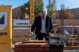 umk_2128.jpg-szkoła, budowa, sala, gimnastyczna, 89, Kraków, Kulig, wmurowanie, akt, erekcyjny