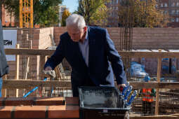 umk_2130.jpg-szkoła, budowa, sala, gimnastyczna, 89, Kraków, Kulig, wmurowanie, akt, erekcyjny