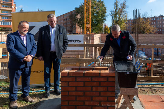 umk_2139.jpg-szkoła, budowa, sala, gimnastyczna, 89, Kraków, Kulig, wmurowanie, akt, erekcyjny