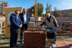 umk_2174.jpg-szkoła, budowa, sala, gimnastyczna, 89, Kraków, Kulig, wmurowanie, akt, erekcyjny