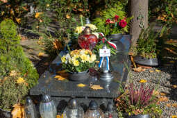 umk_4020.jpg-Rakowicki, cmentarz, zapalenie, znicze, Kraków, pamięta, 2022, zniczy