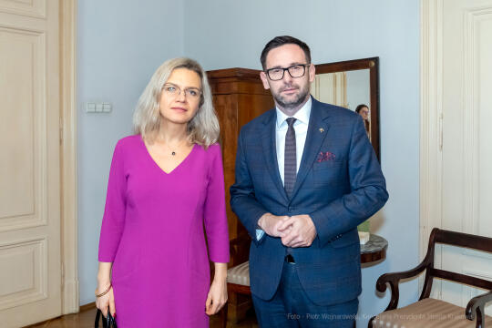 umk_4658.jpg-Obajtek, Majchrowski, Wassermann, spotkanie, Kraków, UMK, 2022