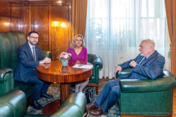 umk_4660.jpg-Obajtek, Majchrowski, Wassermann, spotkanie, Kraków, UMK, 2022