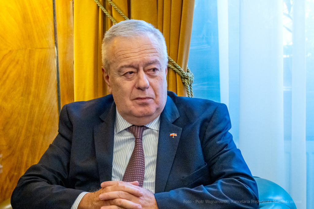 dsc_0637.jpg-spotkanie, ambasador, Gruzja, Zurab, Beridze, Kraków, Majchrowski, 2022  Autor: P. Wojnarowski