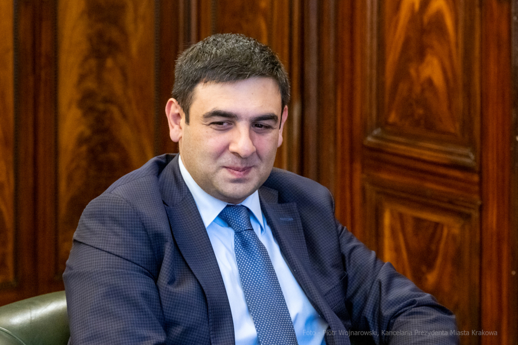 dsc_0828.jpg-spotkanie, ambasador, Gruzja, Zurab, Beridze, Kraków, Majchrowski, 2022  Autor: P. Wojnarowski