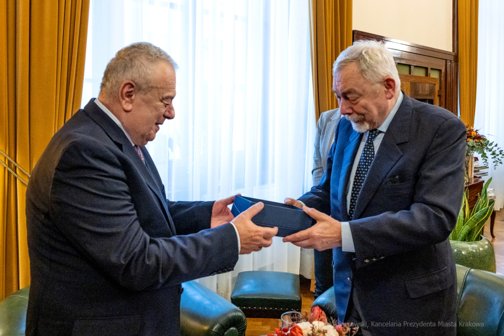 dsc_0887.jpg-spotkanie, ambasador, Gruzja, Zurab, Beridze, Kraków, Majchrowski, 2022  Autor: P. Wojnarowski