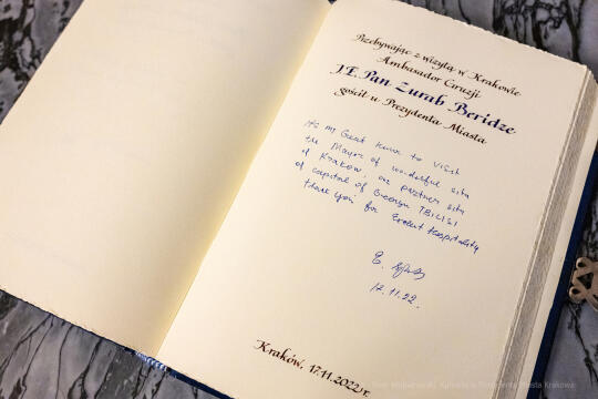 dsc_1057.jpg-spotkanie, ambasador, Gruzja, Zurab, Beridze, Kraków, Majchrowski, 2022