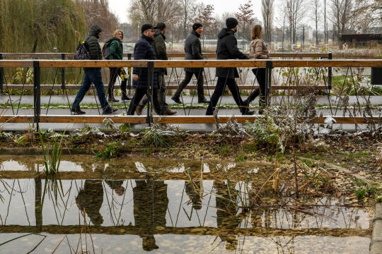 Ekologia, zieleń miejska, czyste powietrze, Ukraina, Kijów, wizyta, przedstawiciele, 2022