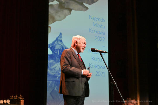 Krakowa 2021 mecenas, Krakowa, nagroda, miasta, Majchrowski, kultury, 2022, listopad, statuetki