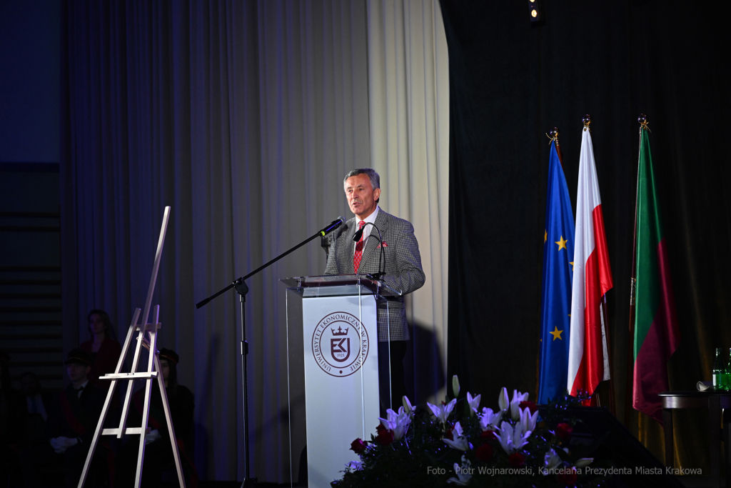 Hausner, UEK, nadanie, tytuł, profesor, profesora, Jerzy, Majchrowski, 2022, grudzień  Autor: P. Wojnarowski