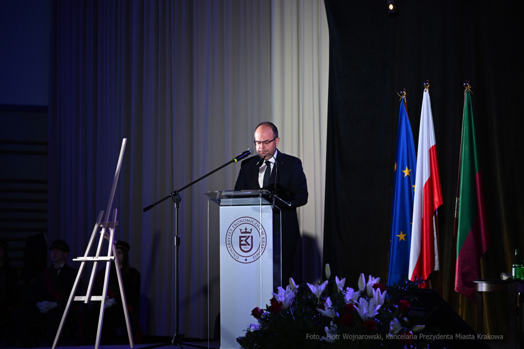 Hausner, UEK, nadanie, tytuł, profesor, profesora, Jerzy, Majchrowski, 2022, grudzień  Autor: P. Wojnarowski
