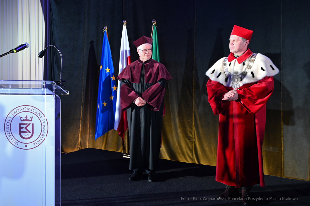 Hausner, UEK, nadanie, tytuł, profesor, profesora, Jerzy, Majchrowski, 2022, grudzień  Autor: P. Wojnarowski