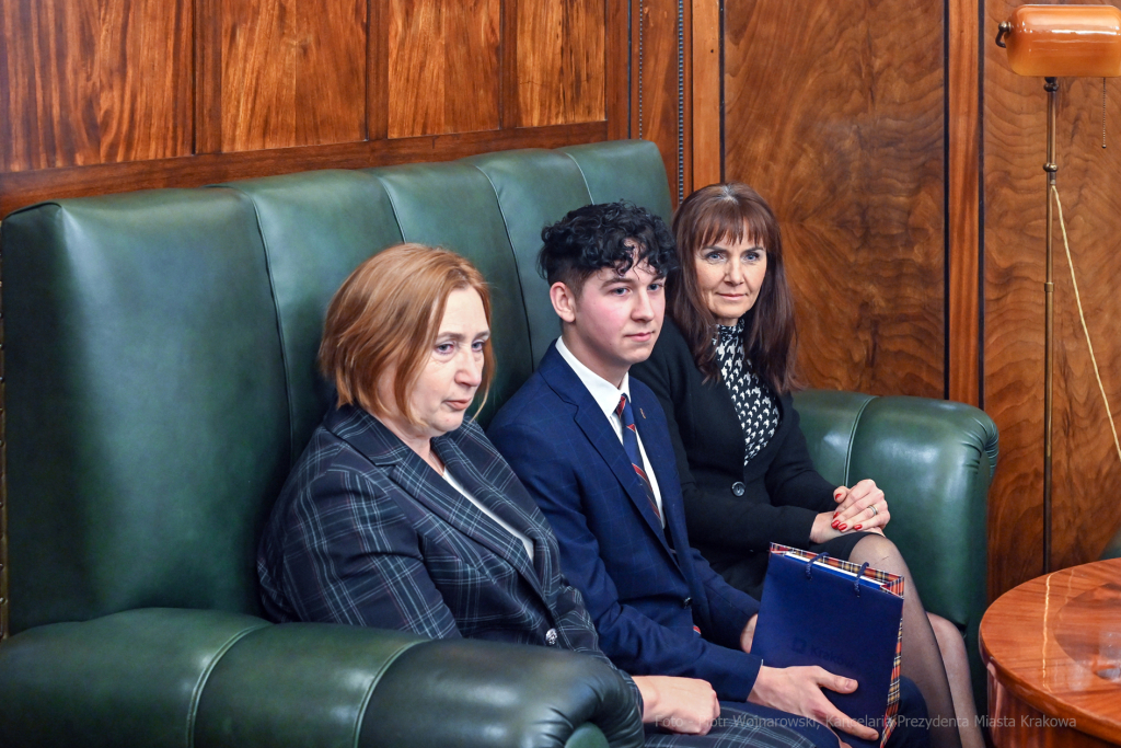 Remigiusz, Kałczuga, V LO, laureat, stypendium, Lea, 2022, grudzień, Puetras, Korfel-Jasińska  Autor: P. Wojnarowski
