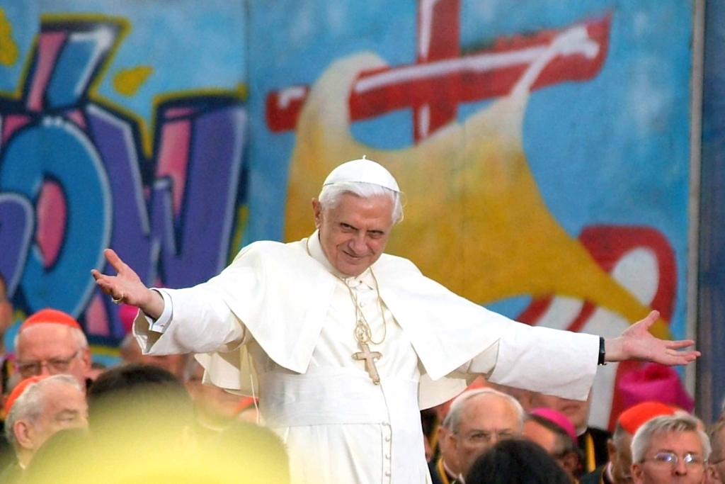 Benedykt, Kraków, odwiedziny, 2006, wizyta, Majchrowski, papież, Błonia  Autor: W. Majka