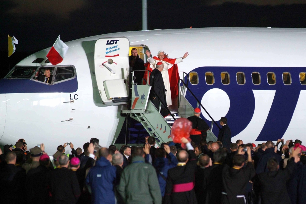 Benedykt, Kraków, odwiedziny, 2006, wizyta, Majchrowski, papież, Błonia  Autor: W. Majka