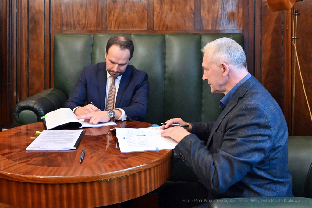 podpisanie, umowa, Łęgprzem, ZDM, budowa, Centrum, Kultury, Ruczaj, Majchrowski, 2023  Autor: P. Wojnarowski