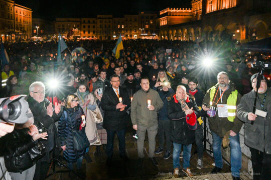 Razem dla pokoju, Ukraina, marsz, koncert, msza, Wawel, Rynek, Majchrowski, Wojnarowski,