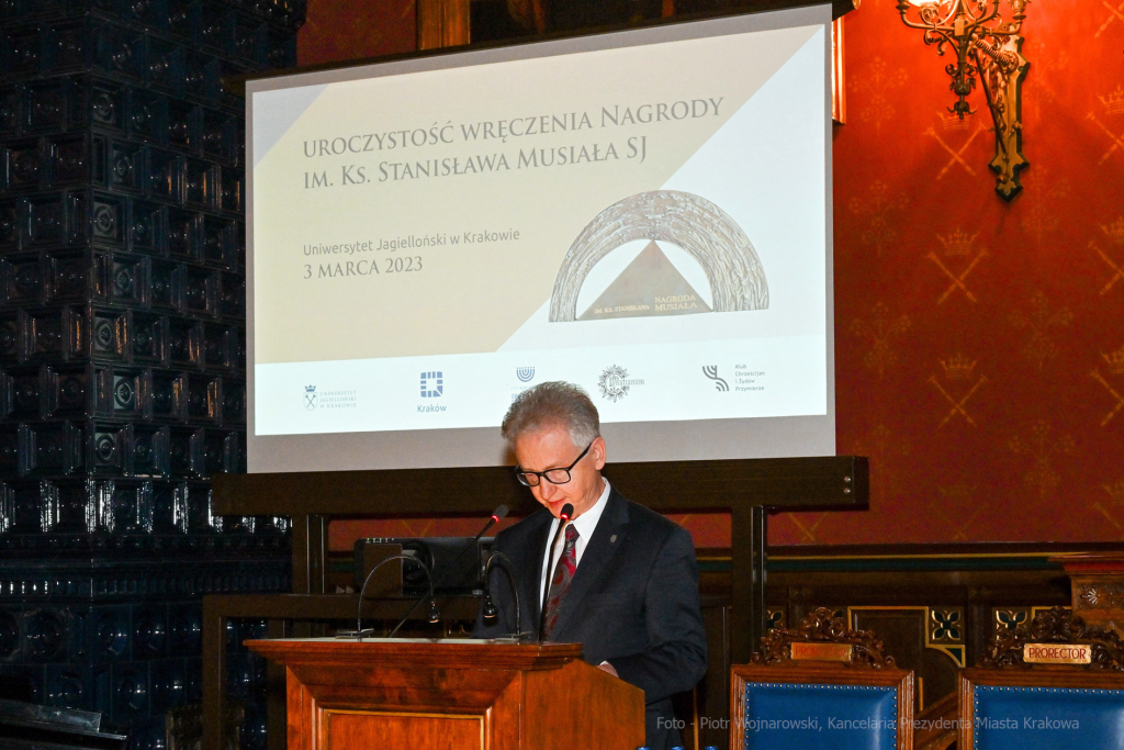 nagroda, księdza, Musiała, 2023, UJ, wręczenie, uroczystość, Międzybrodzka, Mysakowska  Autor: P. Wojnarowski