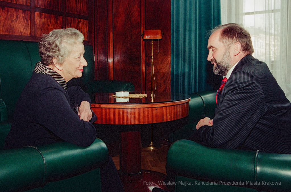 Szymborska, Wisława, poetka, rocznica, honorowe, obywatelstwo, Krakowa, Lassota  Autor: W. Majka