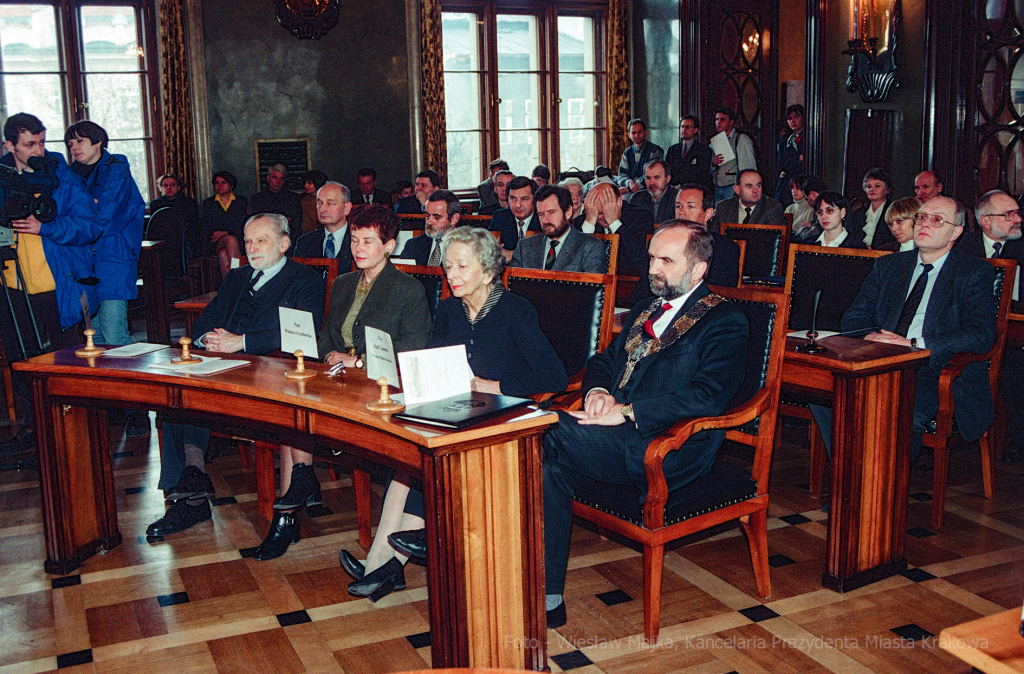 Szymborska, Wisława, poetka, rocznica, honorowe, obywatelstwo, Krakowa, Lassota  Autor: W. Majka