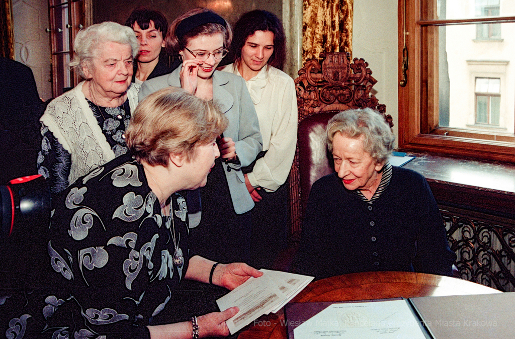 Szymborska, Wisława, poetka, rocznica, honorowe, obywatelstwo, Krakowa, Lassota  Autor: W. Majka