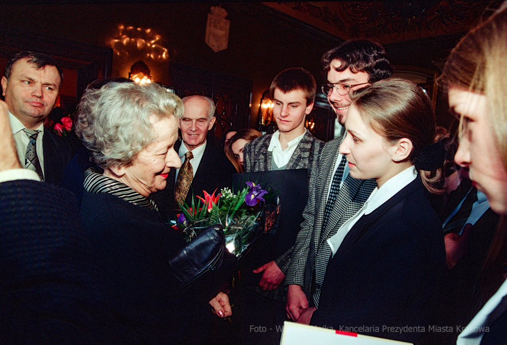 Szymborska, Wisława, poetka, rocznica, honorowe, obywatelstwo, Krakowa, Lassota  Autor: W. Majka