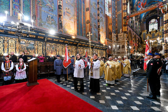 msza, św, Józef, za miasto, Raś, poczty, sztandary, Migdał, Drewnicki, dzieci, ołtarz, Wita Stw