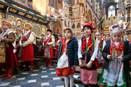 msza, św, Józef, za miasto, Raś, poczty, sztandary, Migdał, Drewnicki, dzieci, ołtarz, Wita Stw