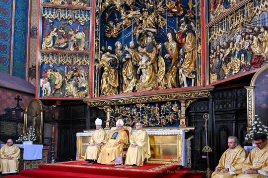 msza, św, Józef, za miasto, Raś, poczty, sztandary, Migdał, Drewnicki, dzieci, ołtarz, Wita Stw