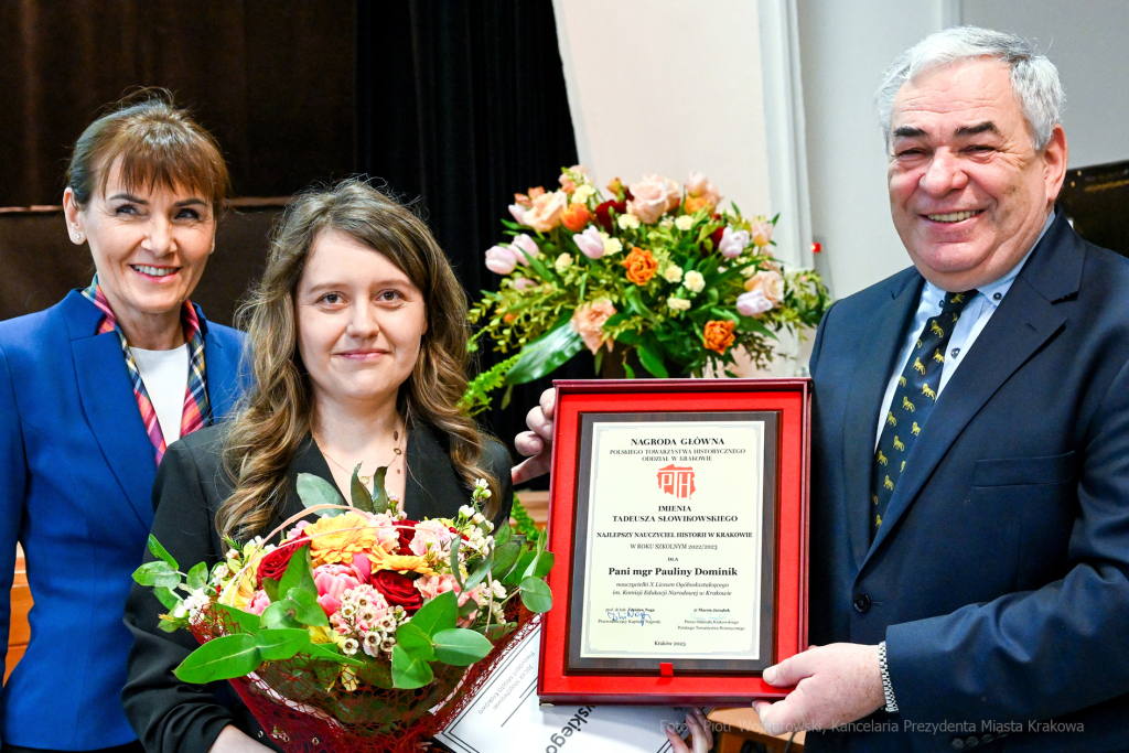 nagroda, Tadeusza, Słowikowskiego, Historia, Korfel-Jasińska, Paulina, Dominik, wręczenie, X, lic  Autor: P. Wojnarowski