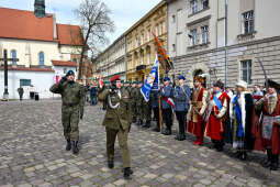 uroczystość, Katyń, krzyż, katyński, kościół, wojsko, poczty, wojewoda, składanie, kwiatów