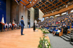 Jubileusz, szkoła, 4, nr 4, SP, Podstawowa, Kraków, Korfel-Jasińska, Honoris Gratia, 150 lat, Aud