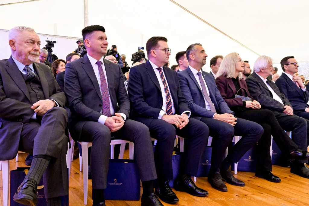 wmurowanie, kamienia, węgielnego,  Kampus, Medyczny, UJ, Prokocim, Majchrowski, Morawiecki, Wasserm  Autor: P. Wojnarowski