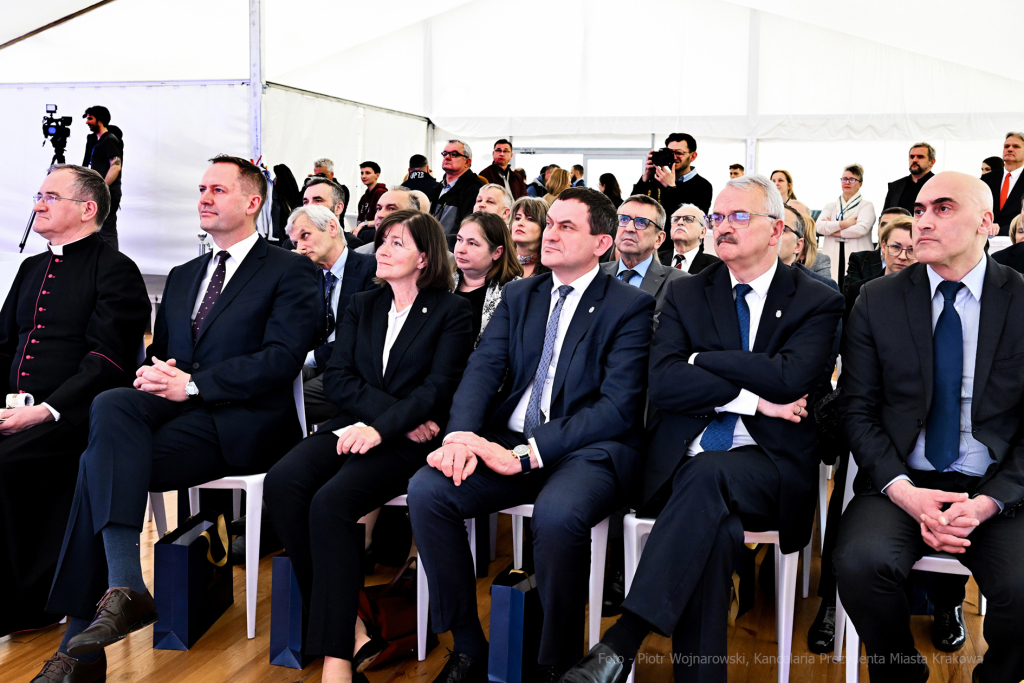 wmurowanie, kamienia, węgielnego,  Kampus, Medyczny, UJ, Prokocim, Majchrowski, Morawiecki, Wasserm  Autor: P. Wojnarowski