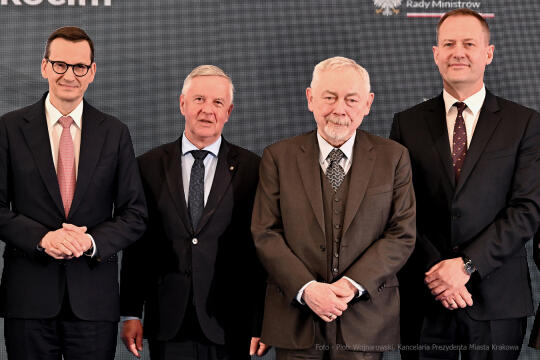 wmurowanie, kamienia, węgielnego,  Kampus, Medyczny, UJ, Prokocim, Majchrowski, Morawiecki, Wasserm